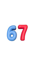 Blue and red 67 squishy